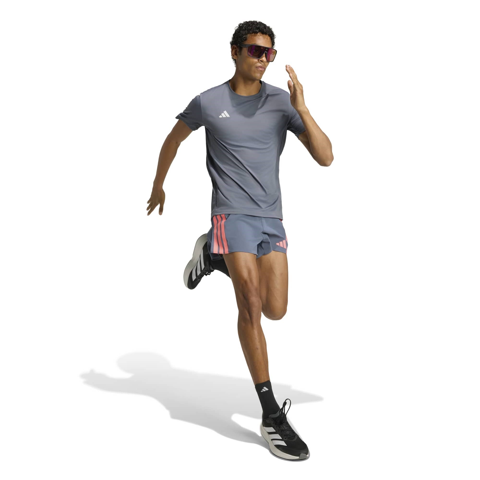 adidas Adizero Essentials Mens Running T-Shirt - Onix - image 3