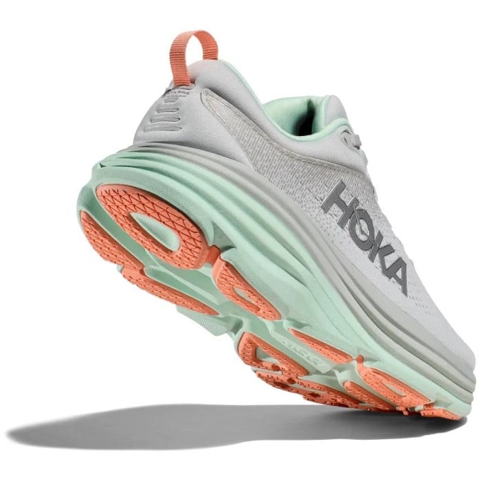 Hoka Bondi 8 - Womens Running Shoes - Stardust/Aqua Breeze