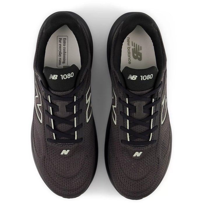 New Balance 1080v15 - Mens Running Shoes - Black/Faded Black/Olivine