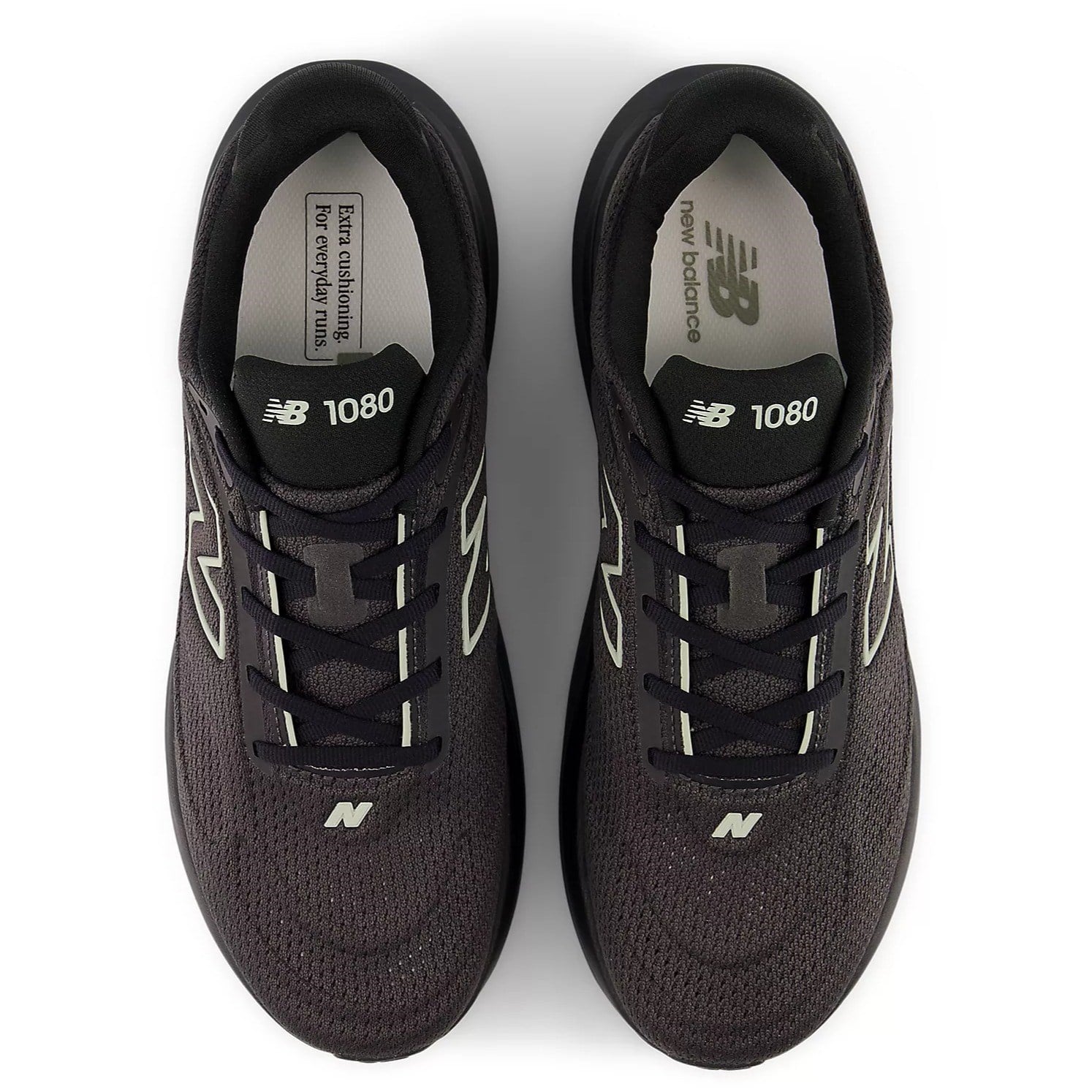New Balance 1080v15 - Mens Running Shoes - Black/Faded Black/Olivine