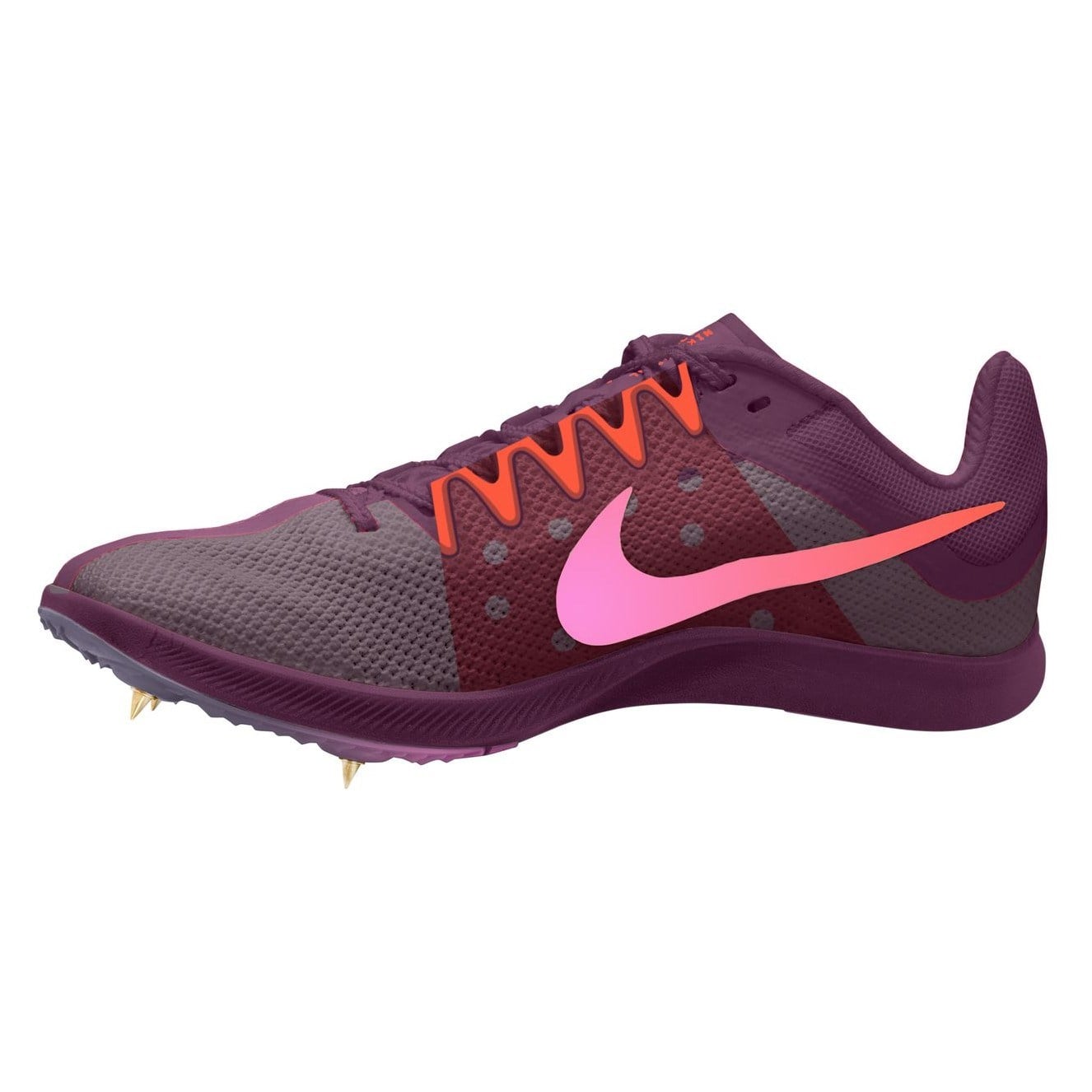 Nike Zoom Rival Distance - Unisex Track Running Spikes - Bordeaux/Pink Spell/Hyper Crimson - image 2