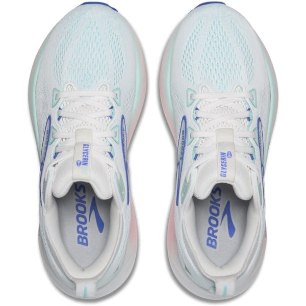 Brooks Glycerin 22 - Womens Running Shoes - White/Amparo Blue