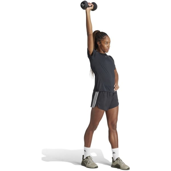 adidas Womens Pacer Training Woven Hi-Rise Shorts - Black/White