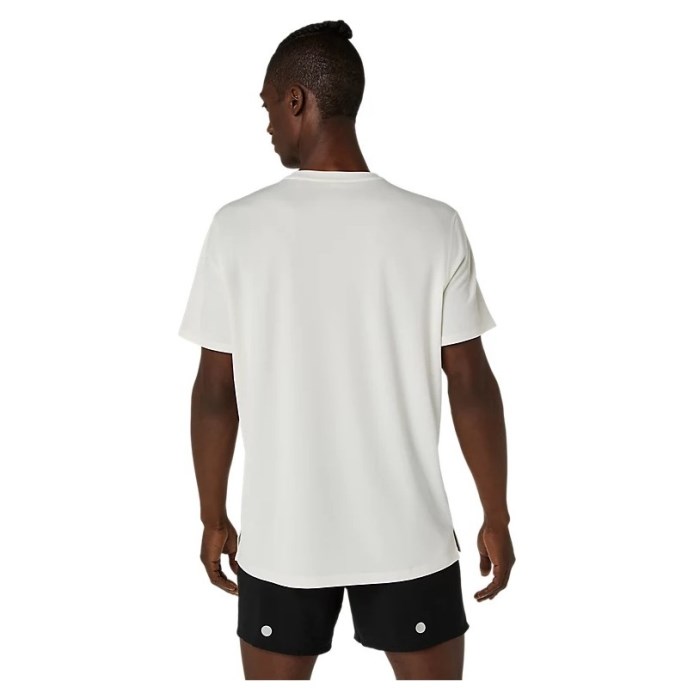 Asics Fujitrail Logo Mens Running T-Shirt - Cream - image 2