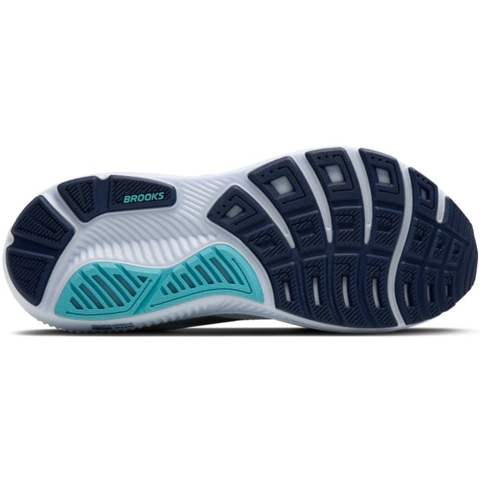 Brooks Ghost 17 - Mens Running Shoes - White/Beacon Blue/Ipane