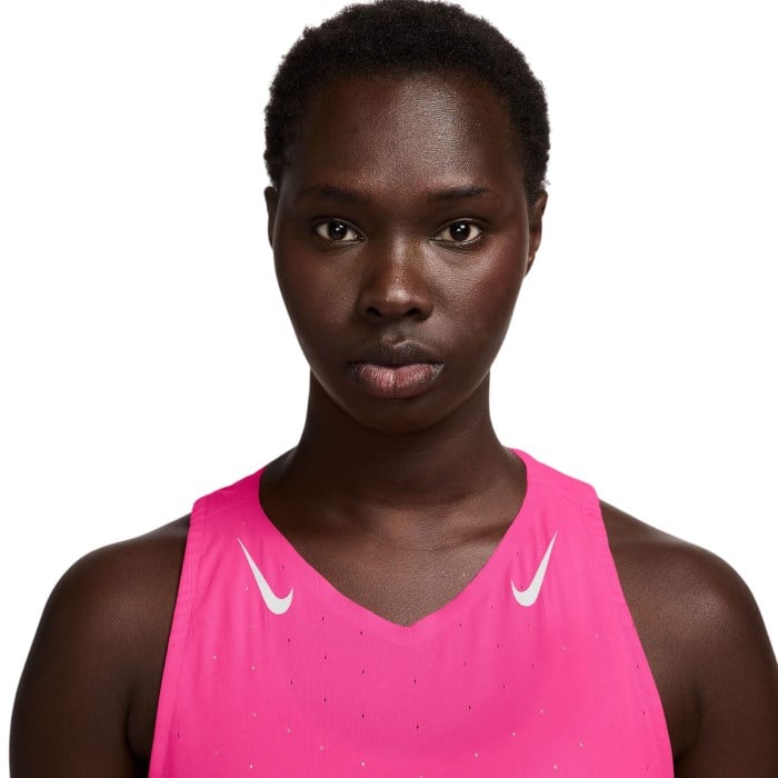 Nike Dri-Fit Aeroswift Womens Running Singlet - Hyper Pink/Black - image 3