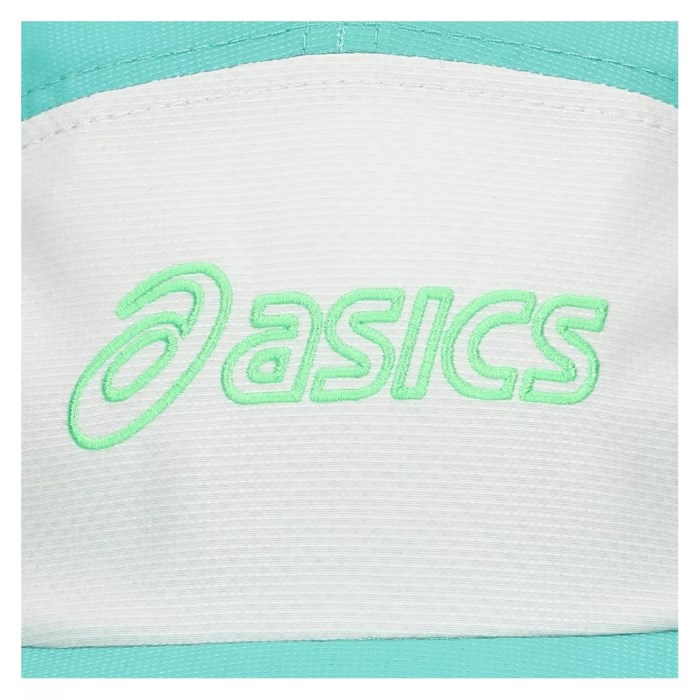 Asics Performance Running Unisex 5 Panel Cap - Aurora Green/Cream
