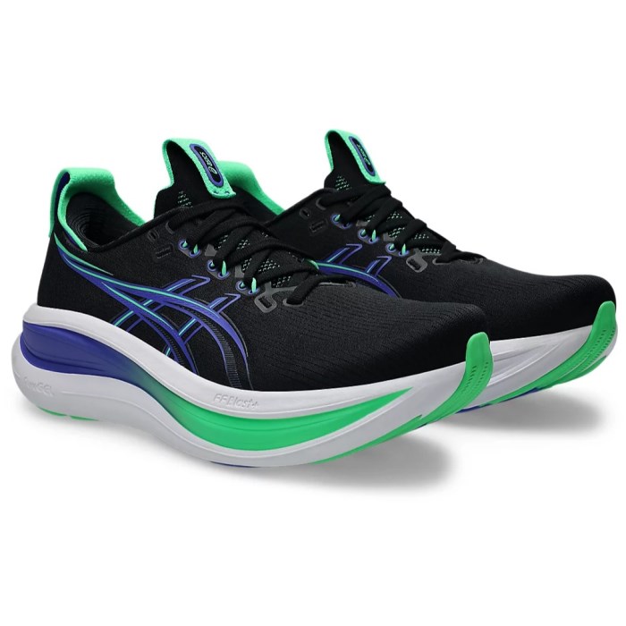 Asics Gel Nimbus 28 - Mens Running Shoes - Black/Cobalt Burst