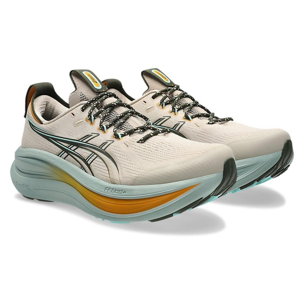Asics Gel Nimbus 28 TR - Mens Trail Running Shoes - Simply Taupe/Ocean Haze - image 2