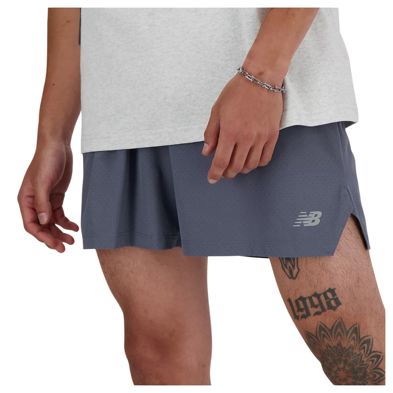New Balance RC 5 Inch Mens Running Shorts - Graphite/Slate Grey