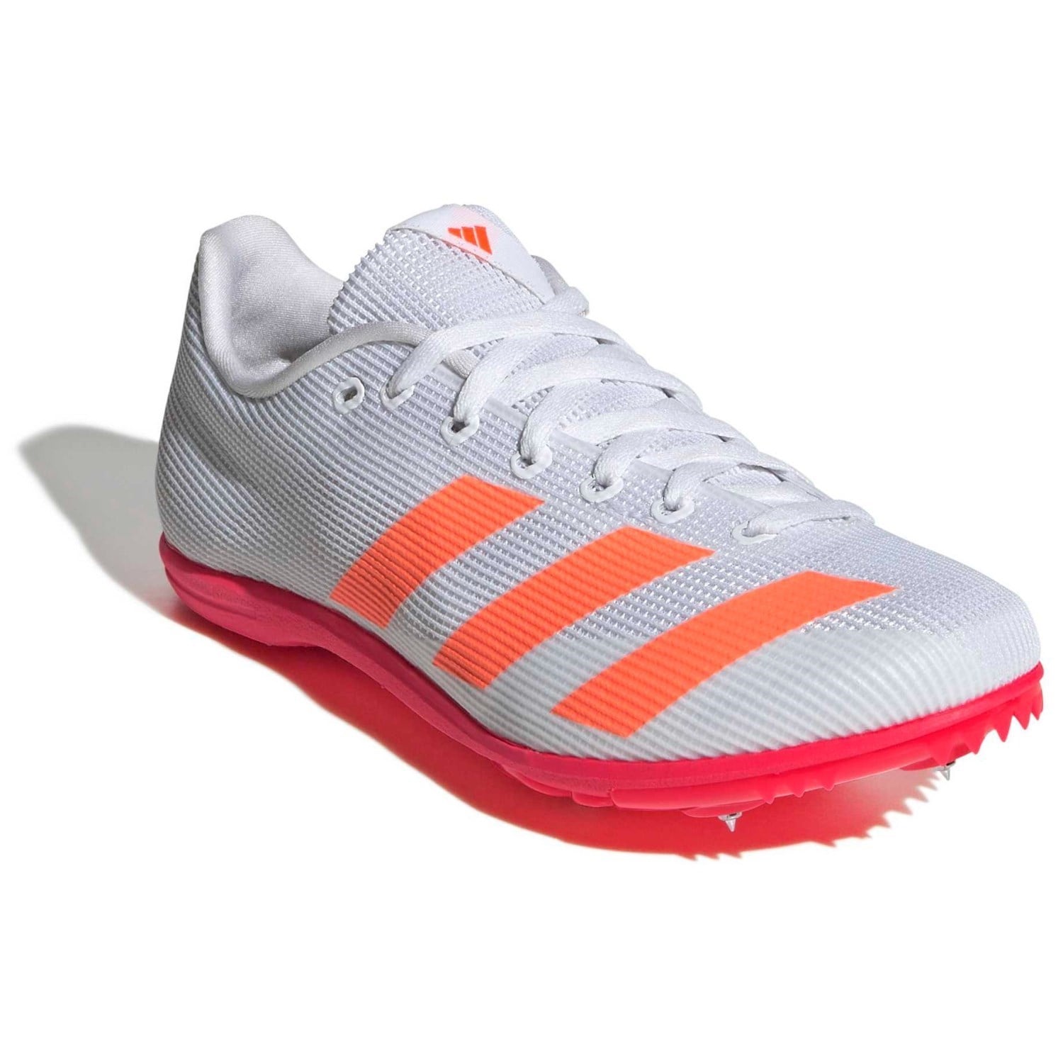 adidas Allroundstar - Kids Track and Field Spikes - Cloud White/Lucid Orange/Silver Metallic