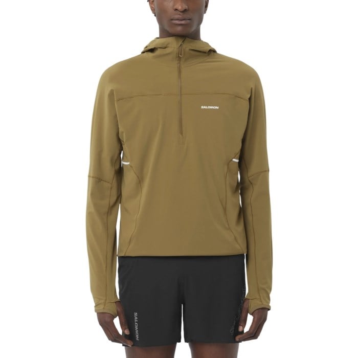 Salomon Sense Aero Hybrid Mens Half Zip Top - Brilliant Olive