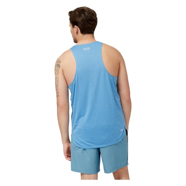 New Balance Graphic Impact Mens Running Tank Top - Heritage Blue Heather