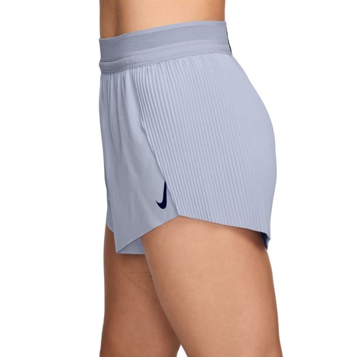 Nike AeroSwift Mid-Rise 3 Inch Womens Running Shorts - Ghost/Blue Void