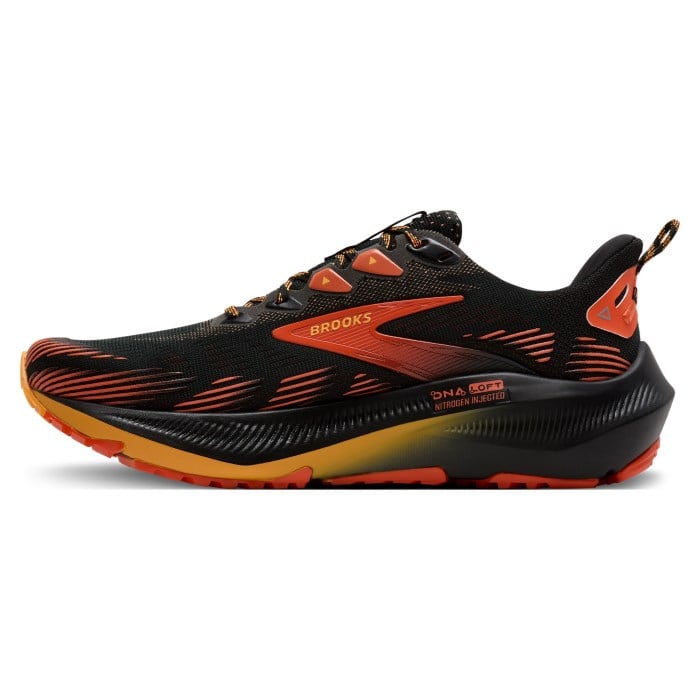Brooks Ghost Trail - Mens Trail Running Shoes - Black/Red/Orange - image 3
