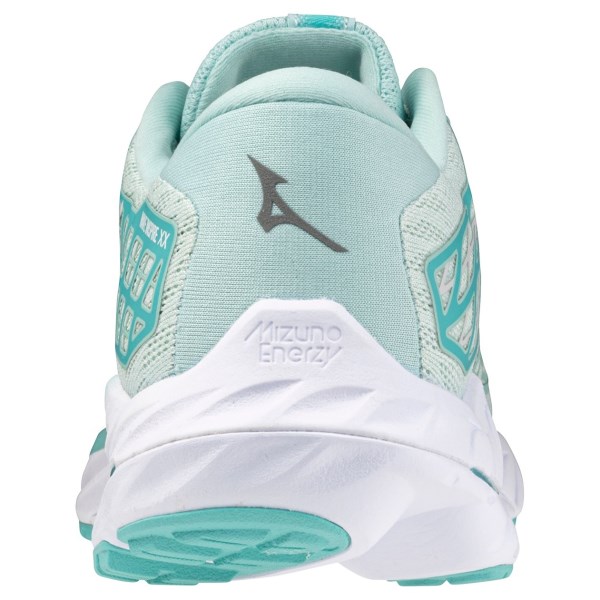 Mizuno Wave Inspire 20 - Womens Running Shoes - Eggshell/White/Blue Turquoise