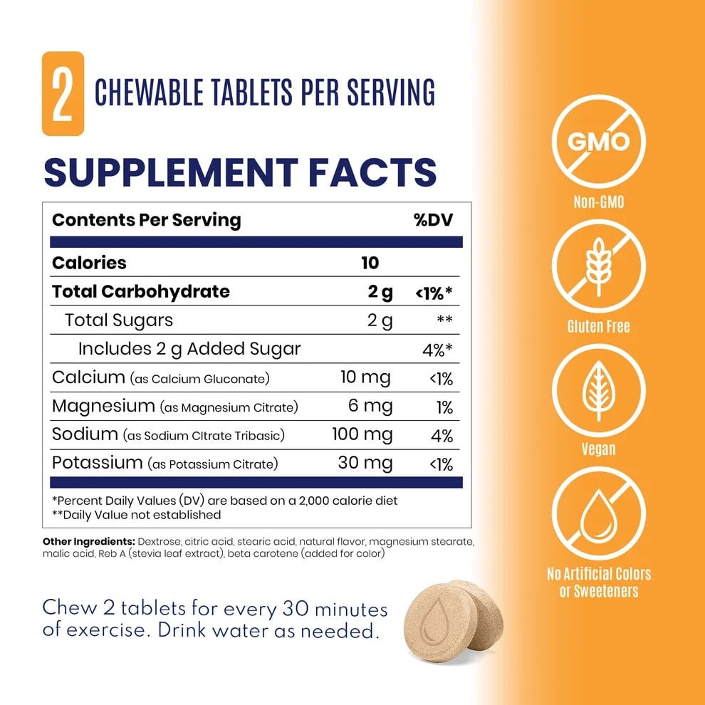 SaltStick FastChews - 60 Count Bottle - Tart Orange - image 2