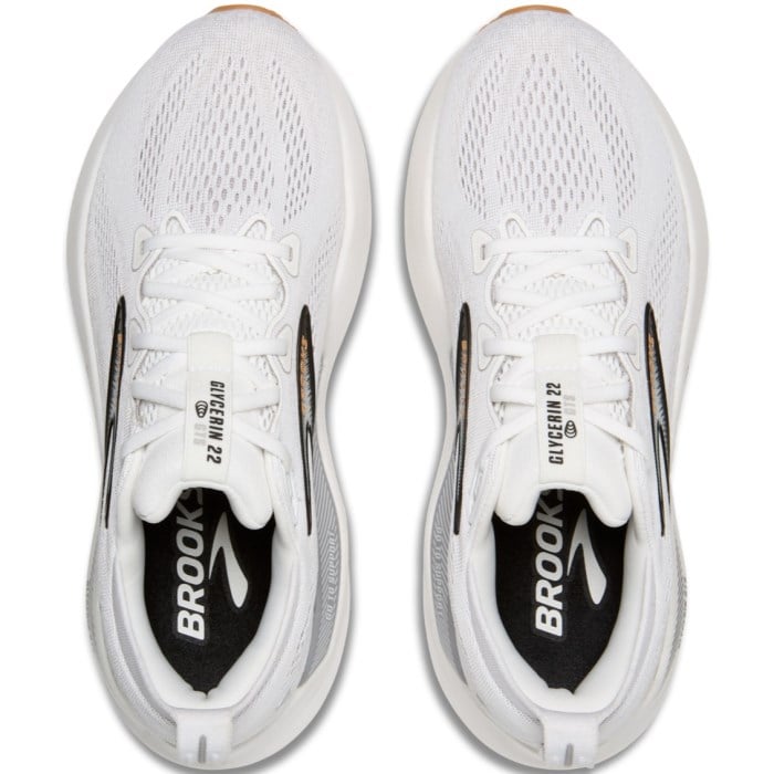 Brooks Glycerin GTS 22 - Womens Running Shoes - White/Grey/Black