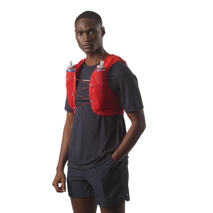 Salomon Advance Skin 5 Set Running Vest With Flasks - Flame Scarlet/Haute Red