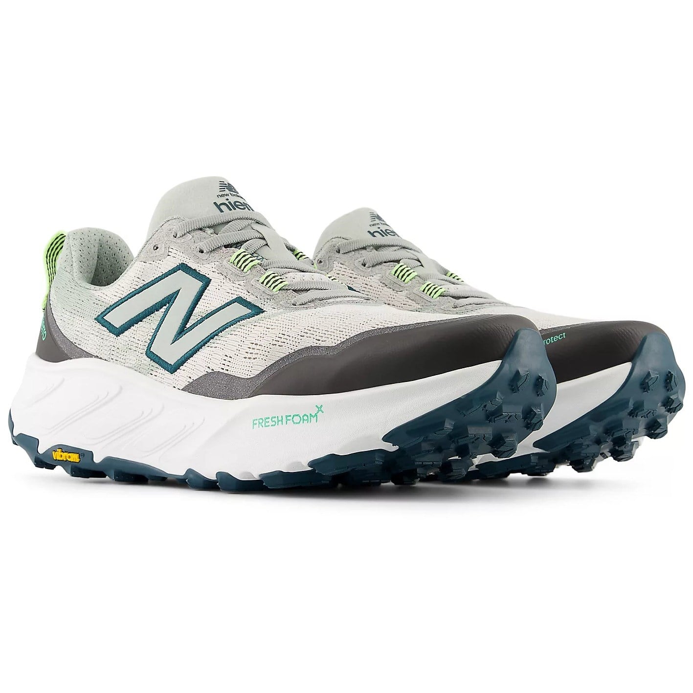 New Balance Fresh Foam Hierro v9 - Mens Trail Running Shoes - Grey Matter/Medusa Green