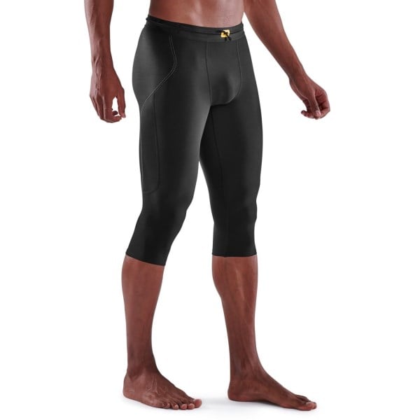 Skins Series-3 Thermal Mens 3/4 Compression Tights - Black