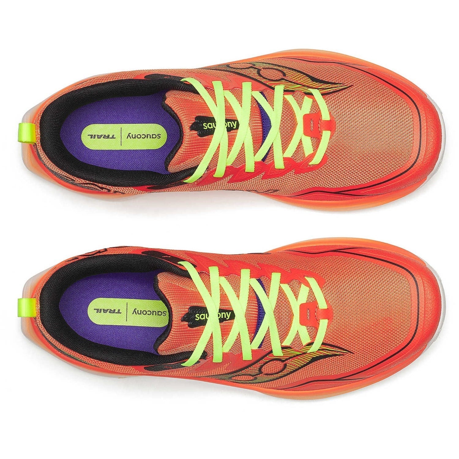 Saucony Peregrine 16 - Mens Trail Running Shoes - Fire/Black