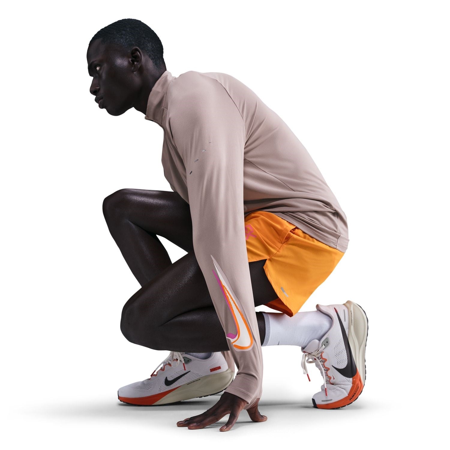 Nike Stride X Eliud Kipchoge Mens Running Mid Layer - Malt/Bright Ceramic