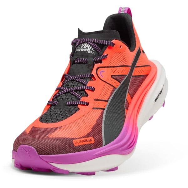 Puma Deviate Nitro Elite Trail - Mens Trail Running Shoes - Glowing Red/Black/Pure Magenta