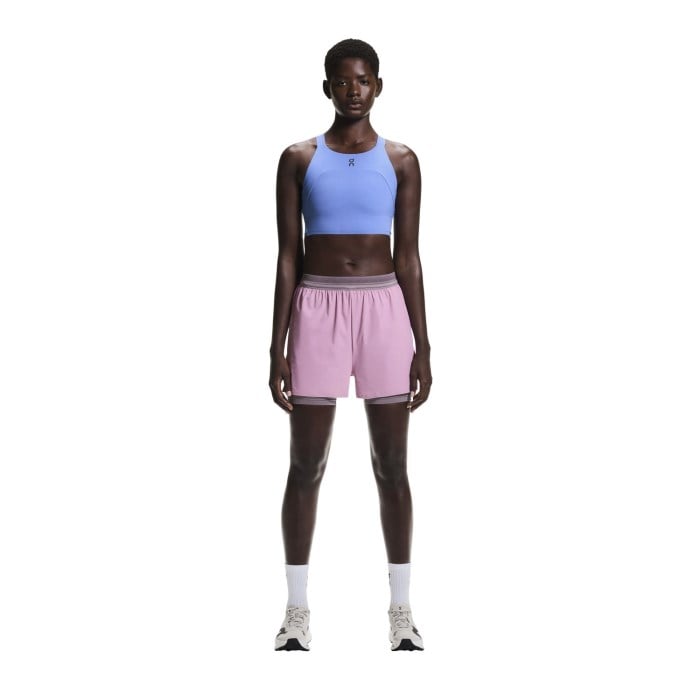 On Performance Womens 3 Inch 2-In-1 Running Shorts - Sakura Derberry