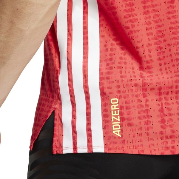 Adidas Mens Adizero Run Singlet - Semi Lucid Red/Pure Ruby