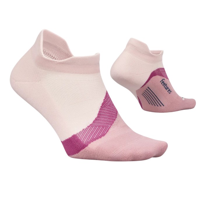 Feetures Elite Light Cushion No Show Tab Running Socks - Pink Salt - image 2