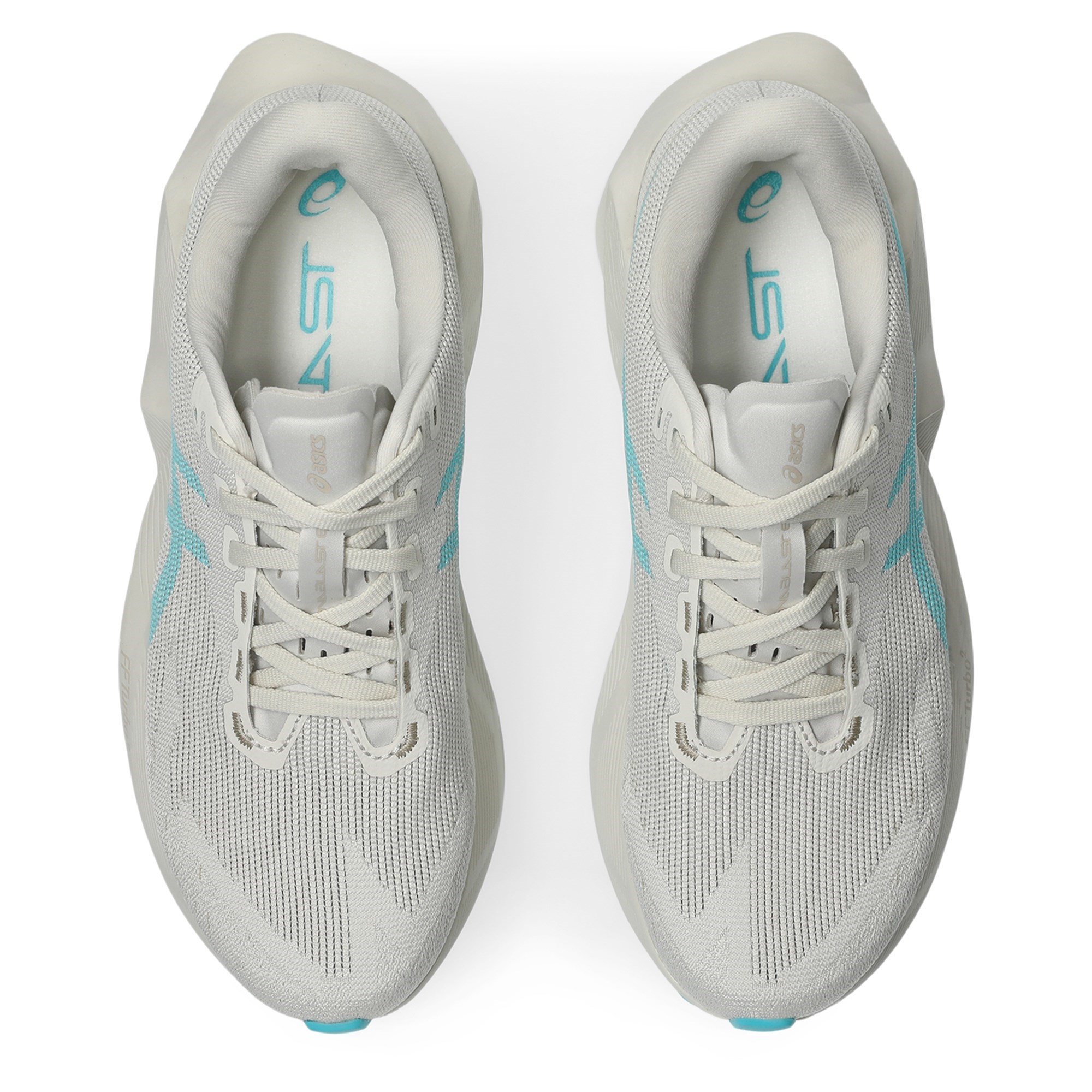 Asics Novablast 6 - Womens Running Shoes - Soft Oat/Energy Aqua - image 4