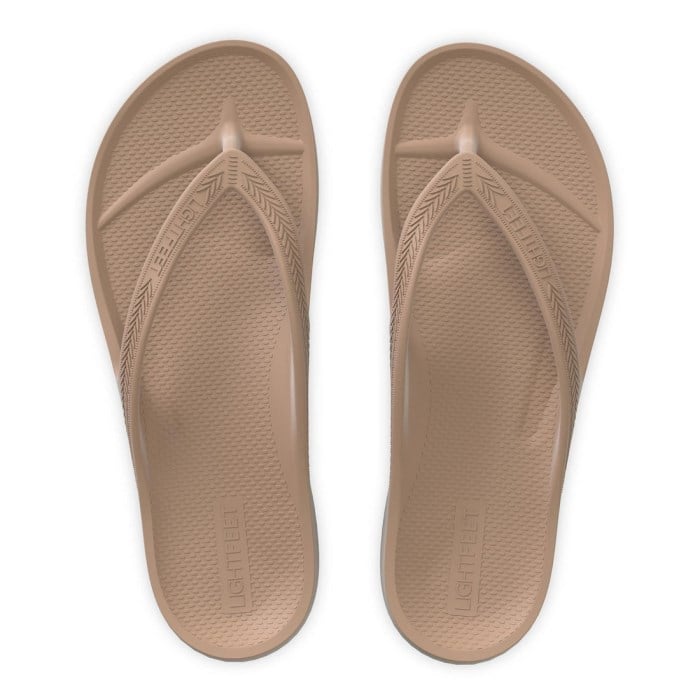 Lightfeet Revive Unisex Recovery Thongs - Latte