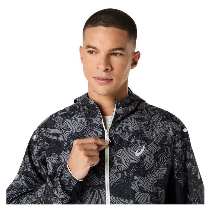 Asics FujiTrail Mens Packable Running Jacket - Performance Black - image 3