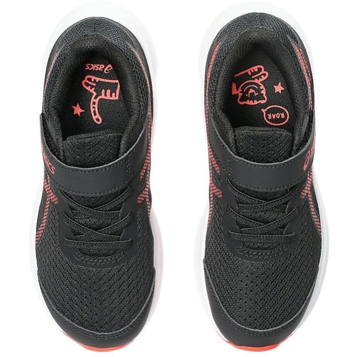 Asics Patriot 13 PS - Kids Running Shoes - Black/Flash Red