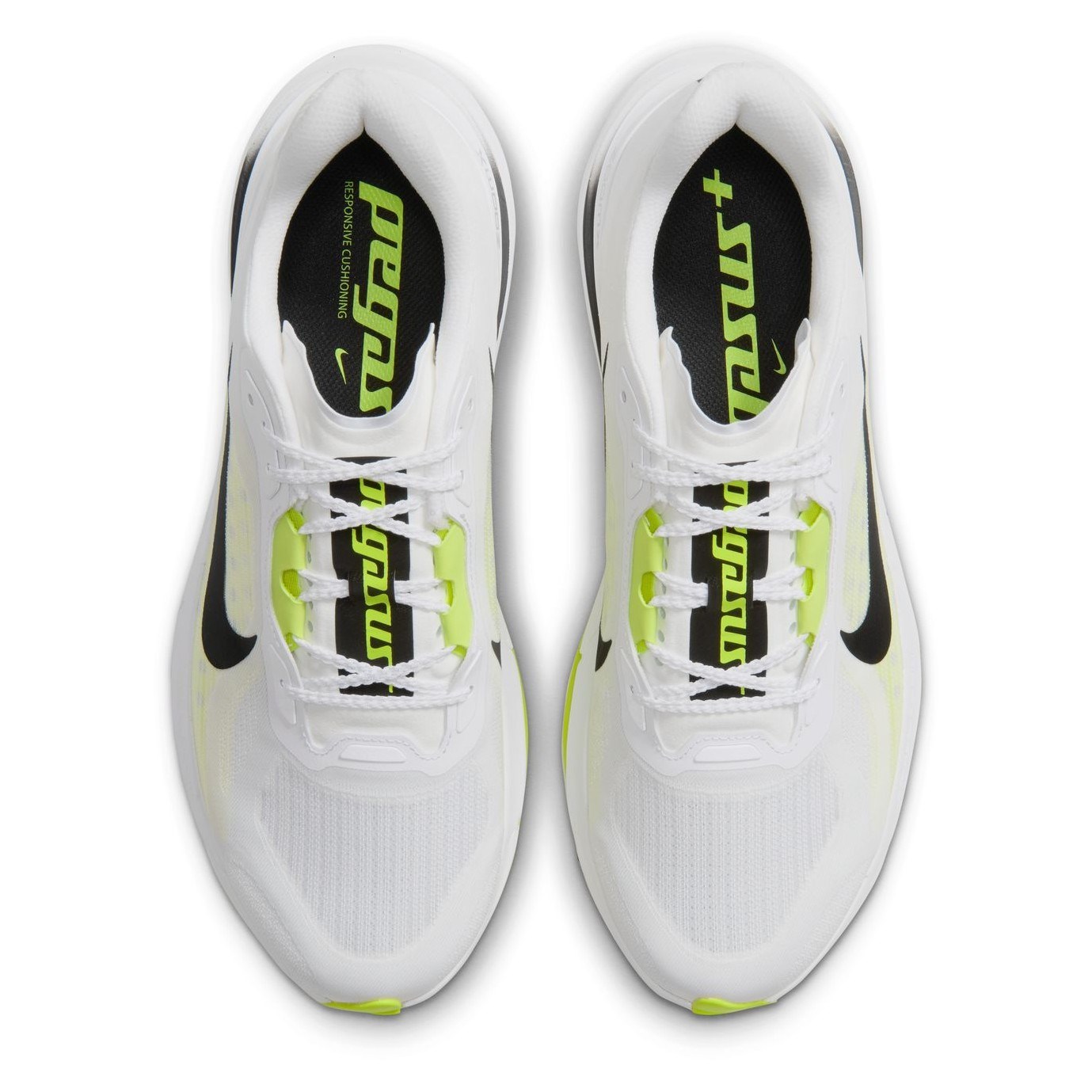 Nike Pegasus Plus 2 - Mens Running Shoes - White/Black-Lemon Venom - image 5
