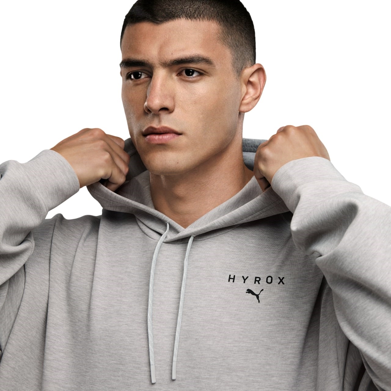 Puma X Hyrox Cloudspun Mens Hoodie - Light Gray Heather