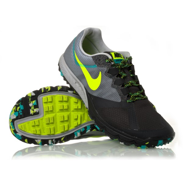 Nike Zoom Wildhorse 2 - Mens Trail Running Shoes - Wolf Grey/Volt/Dark Ash