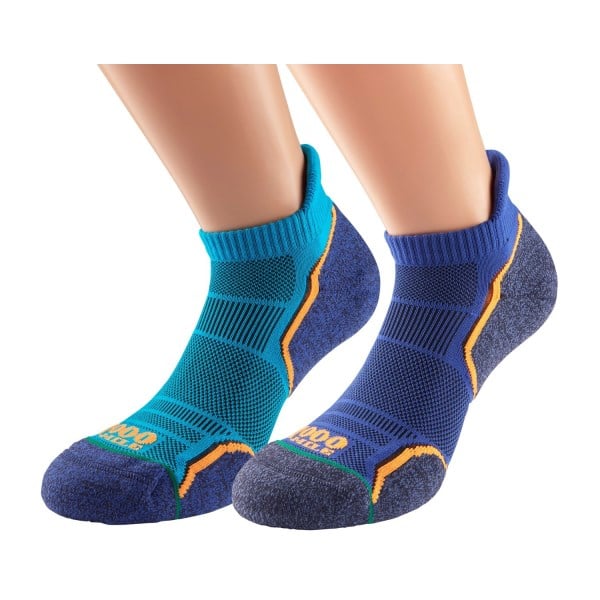 1000 Mile Run Socklet Mens Sports Socks - Twin Pack