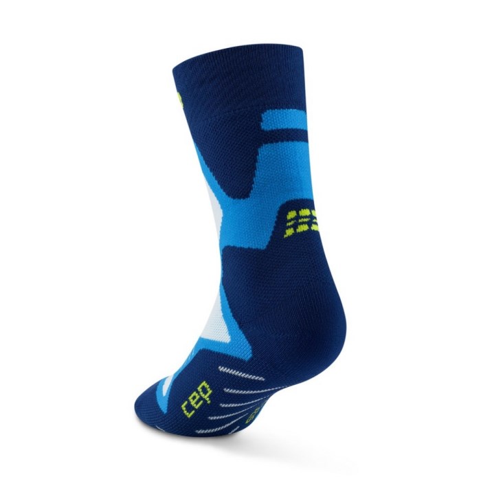 CEP Core Run Cushion Mid Cut Unisex Compression Socks - Blue