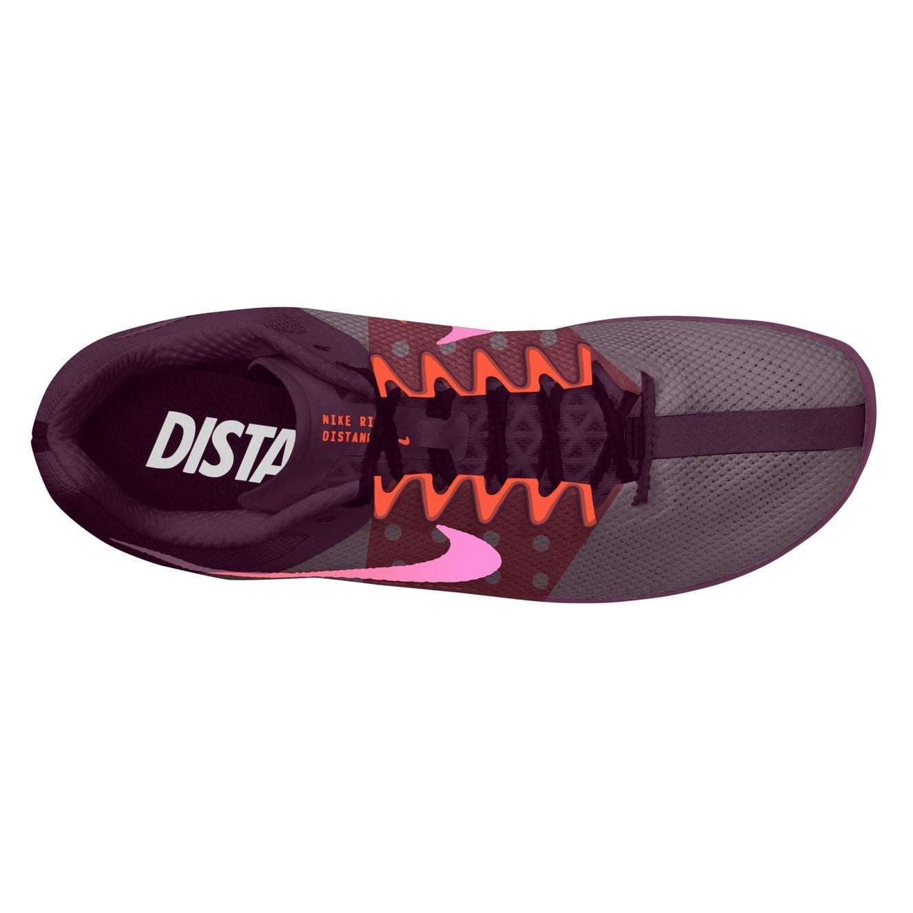 Nike Zoom Rival Distance - Unisex Track Running Spikes - Bordeaux/Pink Spell/Hyper Crimson - image 3