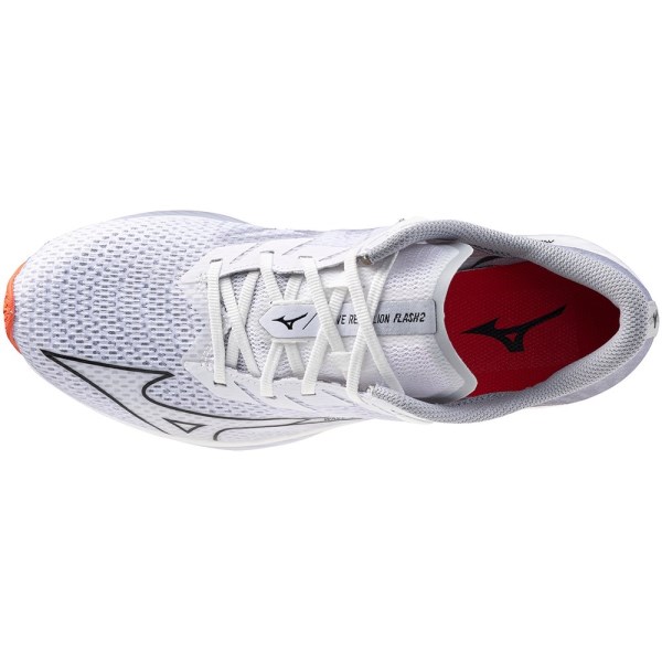 Mizuno Wave Rebellion Flash 2 - Mens Running Shoes - White/Black/Harbor Mist