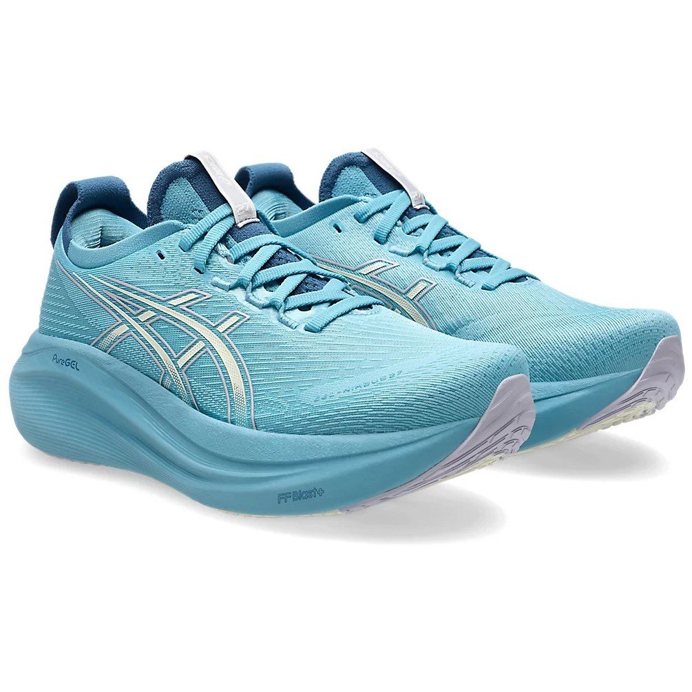 Asics Gel Nimbus 27 - Womens Running Shoes - Stillwater/Cream