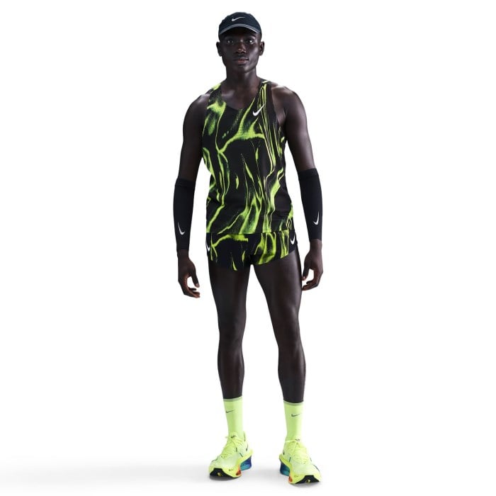 Nike Aeroswift Mens Running Singlet - Volt/White