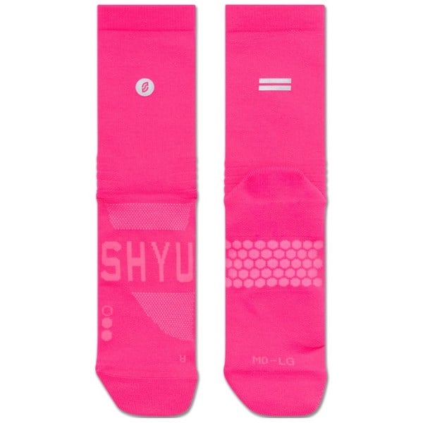 Shyu Half Crew Racing Socks - Pink/Pink/Pink