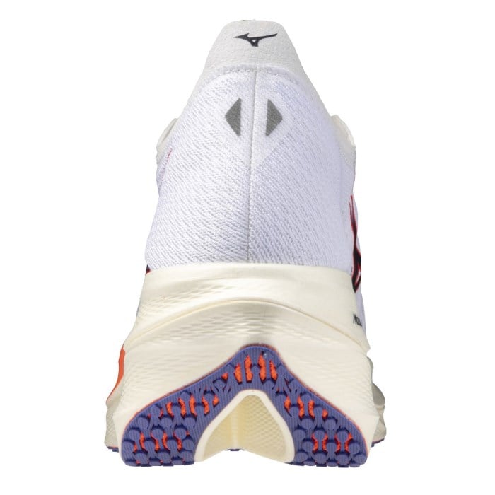 Mizuno Wave Rebellion Pro 3 - Unisex Road Racing Shoes - White/Baritone Blue/Fiery Coral