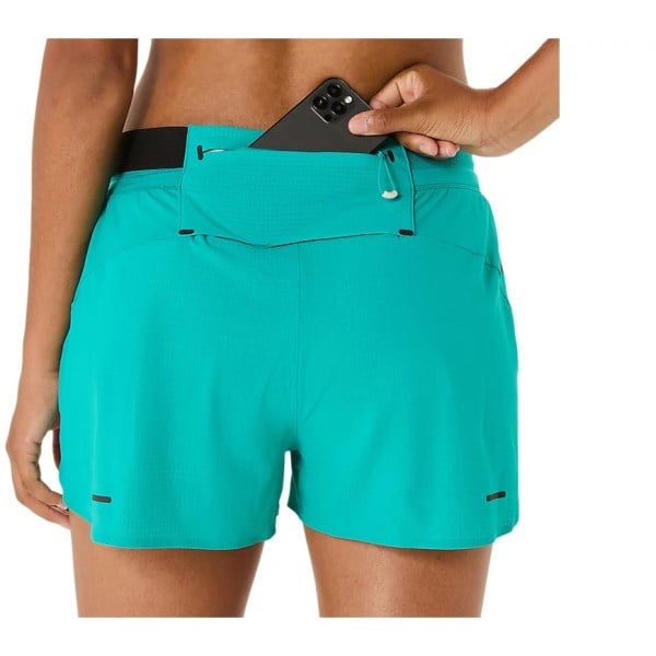 Asics Metarun Split Short - Womens Running Clothing - Wave Teal
