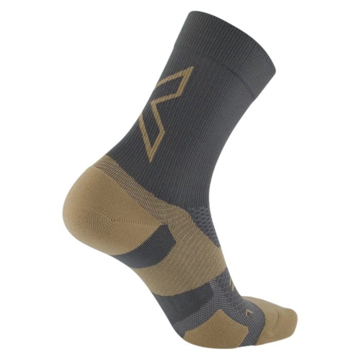 2XU Vectr Light Cushion Crew Running Socks - Turbulence/Pebble - image 2