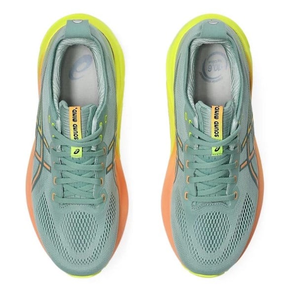 Asics Gel Kayano 31 - Mens Running Shoes - Light Celadon/Safety Yellow