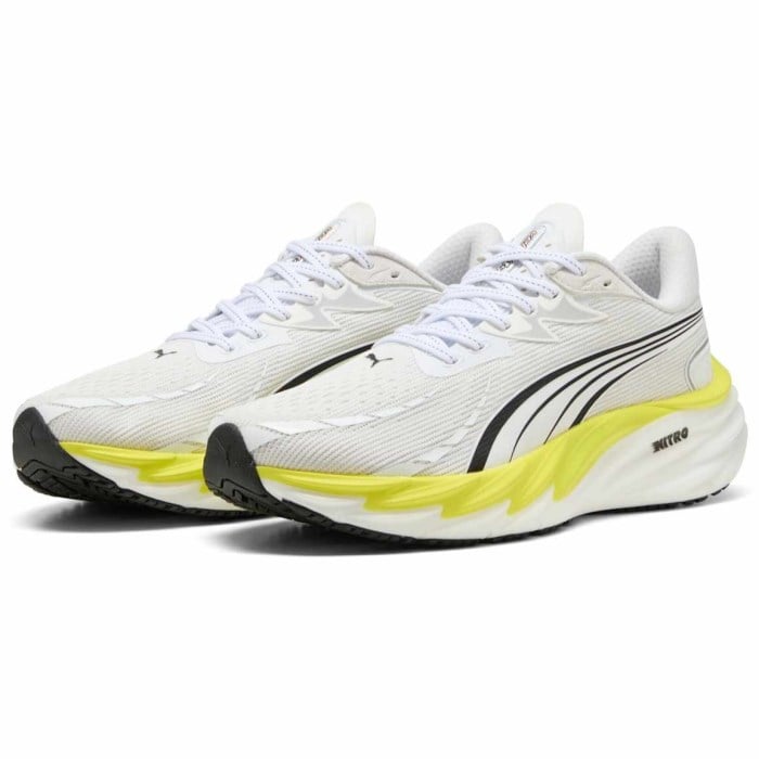Puma Velocity Nitro 4 - Mens Running Shoes - Puma White/Lux Lime